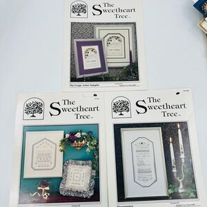 The Sweetheart Tree Cross Stitch Charts GRAPE Arbor Sampler Fleuressence Violets